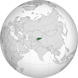 Kyrgyzstan orthographic projection